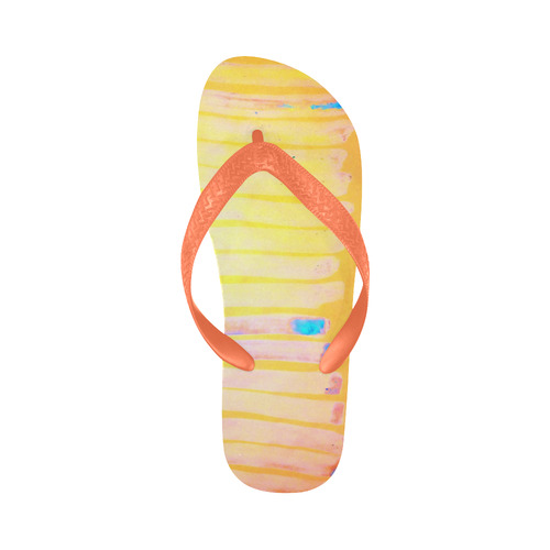 orange Flip Flops for Men/Women (Model 040)