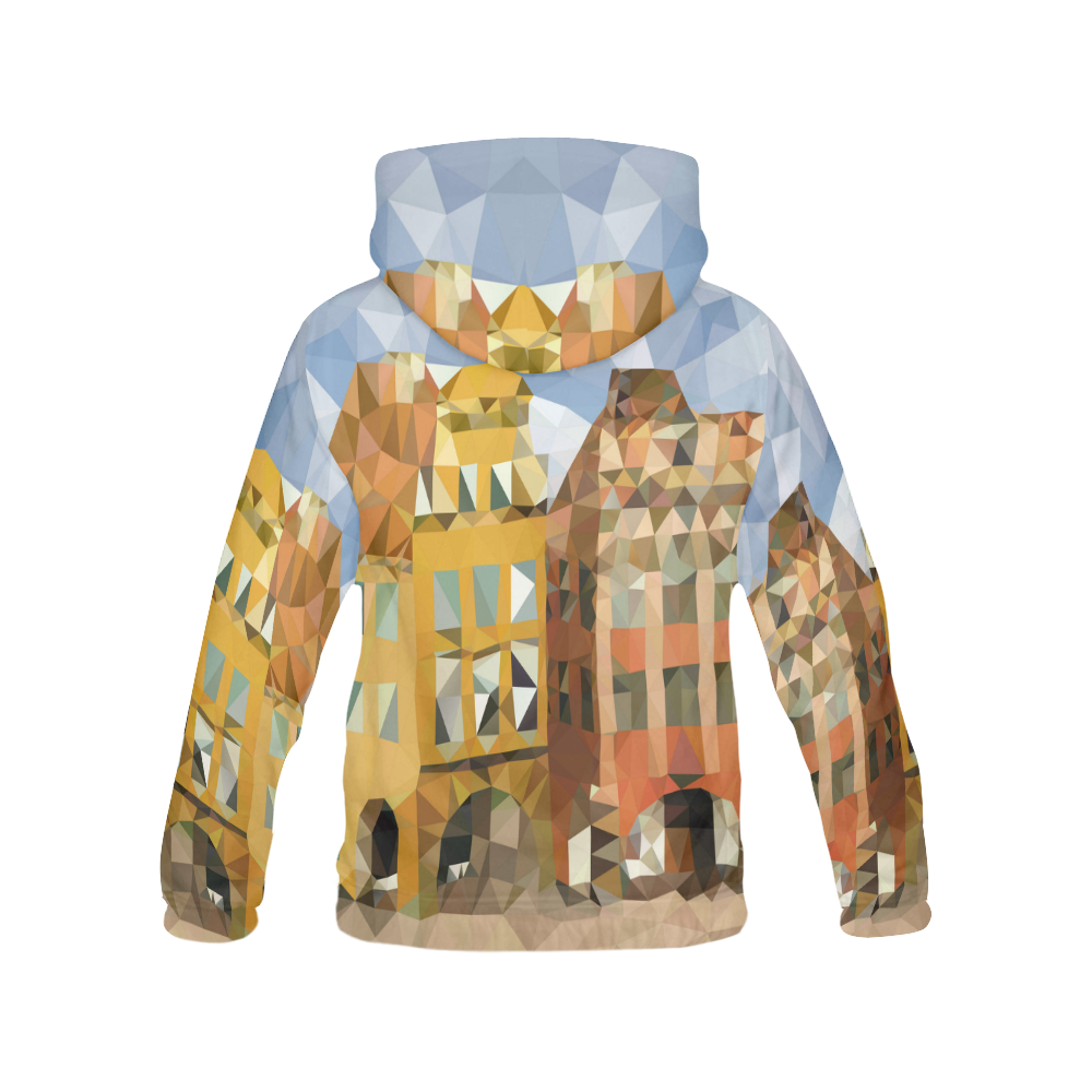 Fairy Tale Town, low poly All Over Print Hoodie for Men (USA Size) (Model H13)