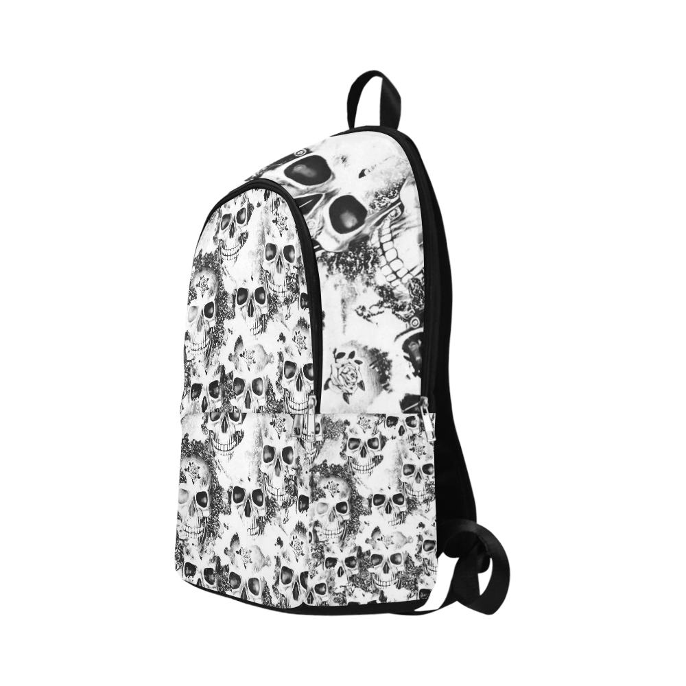 cloudy Skulls B&W by JamColors Fabric Backpack for Adult (Model 1659)