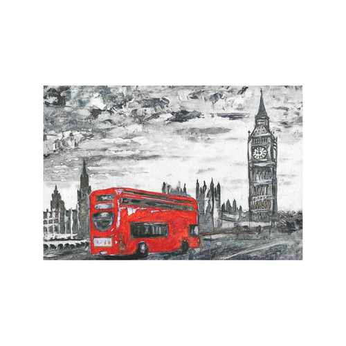 Big Ben Red Bus Placemat 12’’ x 18’’ (Set of 4)