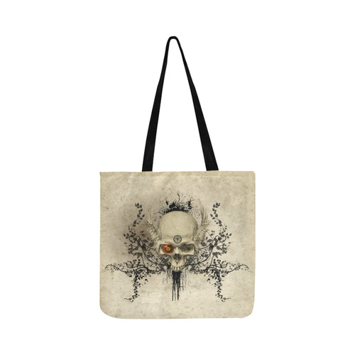 Amazing skull with wings,red eye Reusable Shopping Bag Model 1660 (Two sides)