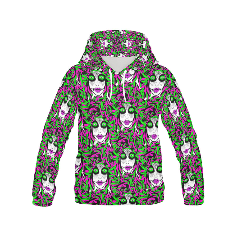 Spider lady sugarskull All Over Print Hoodie for Women (USA Size) (Model H13)