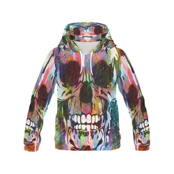 Smile Skull by Popart Lover All Over Print Hoodie for Men (USA Size) (Model H13)