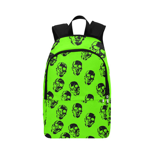 hot skulls, kiwi by JamColors Fabric Backpack for Adult (Model 1659)