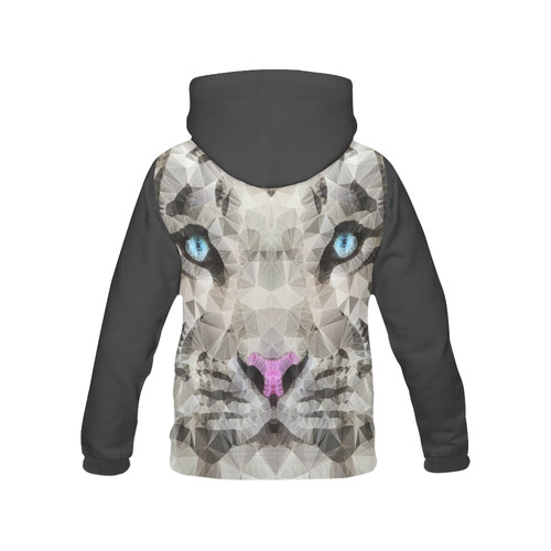 white tiger All Over Print Hoodie for Women (USA Size) (Model H13)