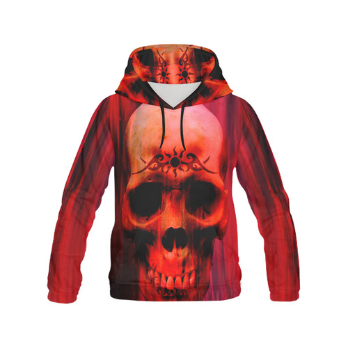 Red skull hoodie All Over Print Hoodie for Men (USA Size) (Model H13)