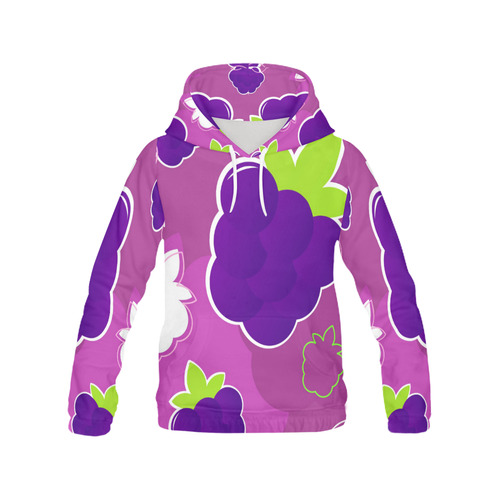 Designers hoodie : PURPLE FRUIT 60s edition All Over Print Hoodie for Women (USA Size) (Model H13)