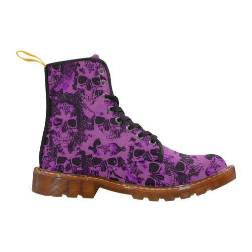 cloudy Skulls black purple by JamColors Martin Boots For Women Model 1203H