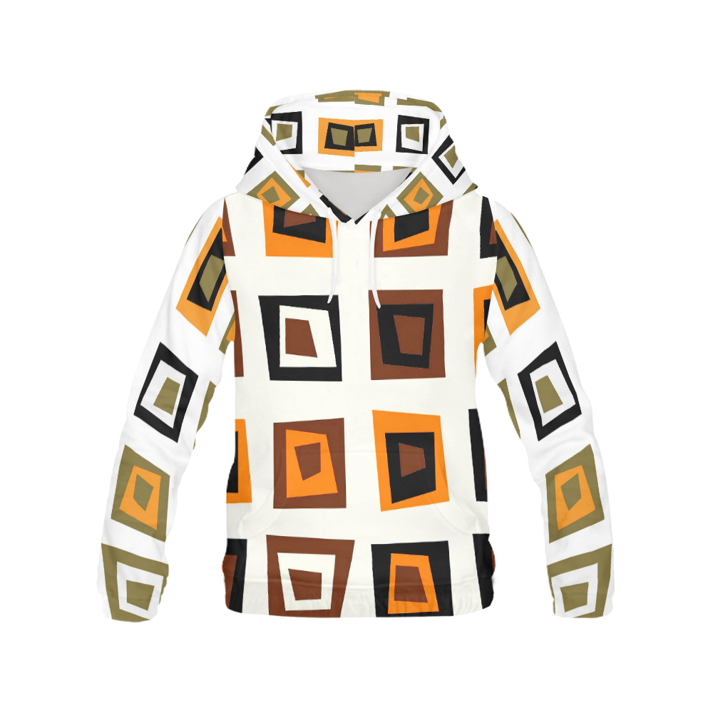 Designers hoodie : design blocks 60s All Over Print Hoodie for Women (USA Size) (Model H13)