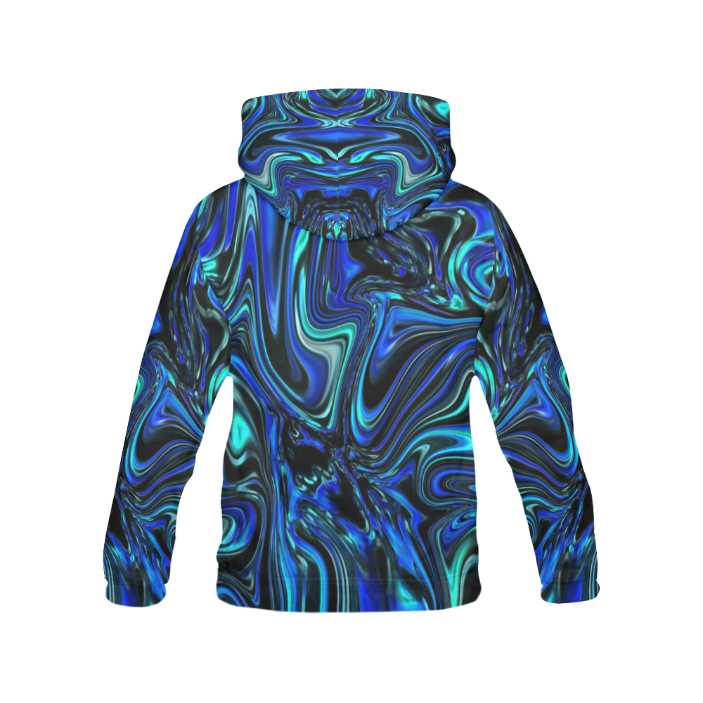 Liquid Blues All Over Print Hoodie for Men (USA Size) (Model H13)