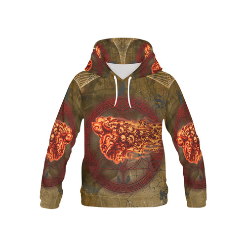 Awesome, creepy flyings skulls All Over Print Hoodie for Kid (USA Size) (Model H13)