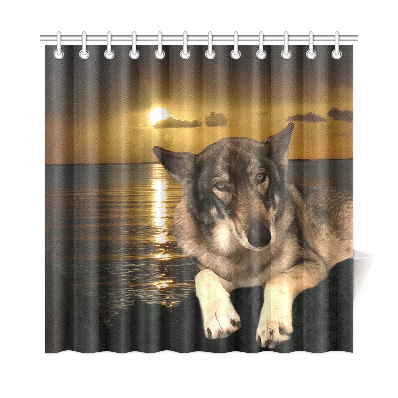 Dog German Shepherd Shower Curtain 72"x72"