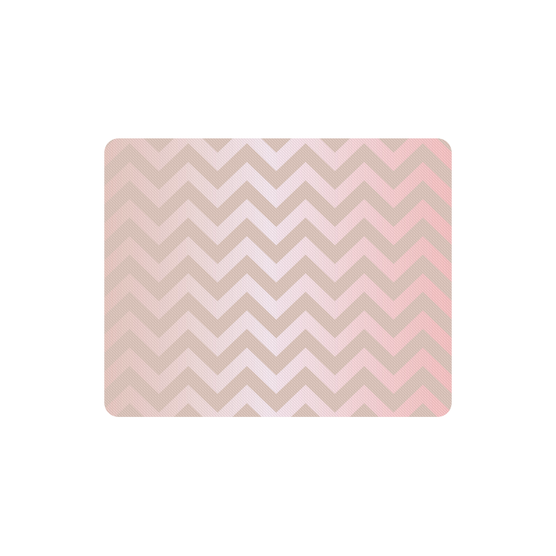 Rose Gold Chevron Rectangle Mousepad