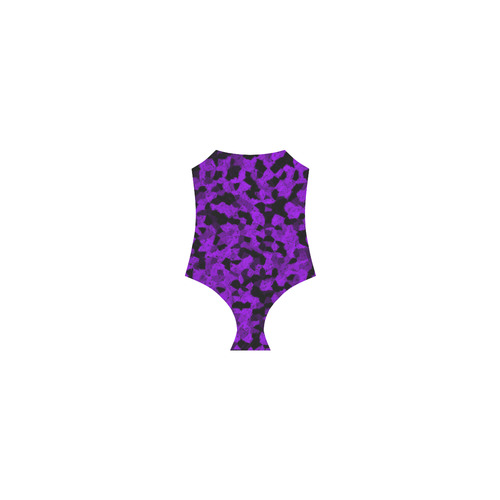 Black and Purple Strap Swimsuit ( Model S05)