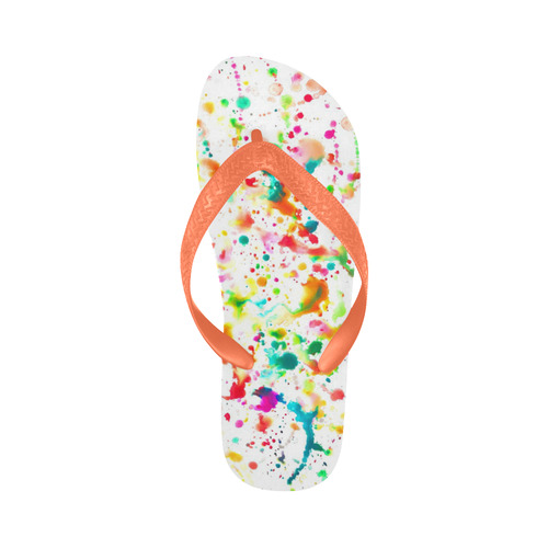 Sunday Splatter Flip Flops for Men/Women (Model 040)