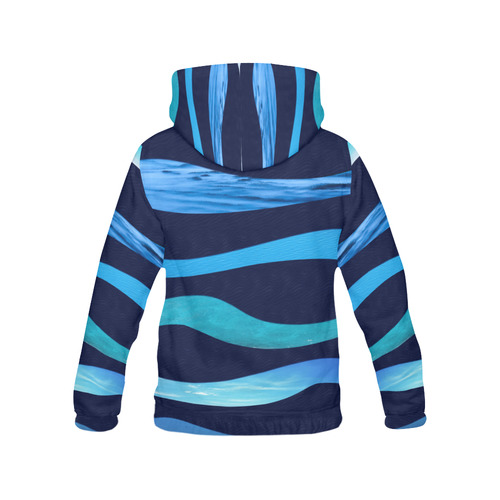 ocean blue All Over Print Hoodie for Women (USA Size) (Model H13)