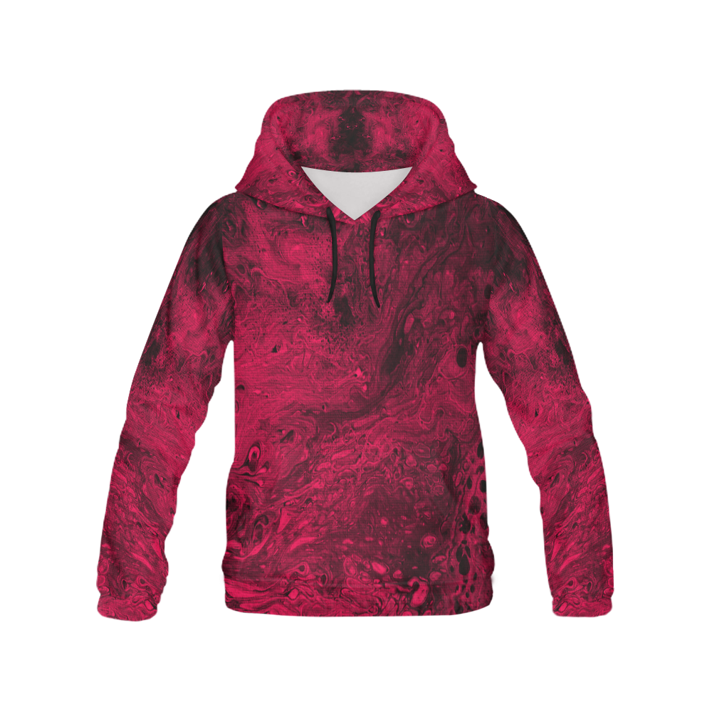 Secret Caves - Cherry All Over Print Hoodie for Women (USA Size) (Model H13)