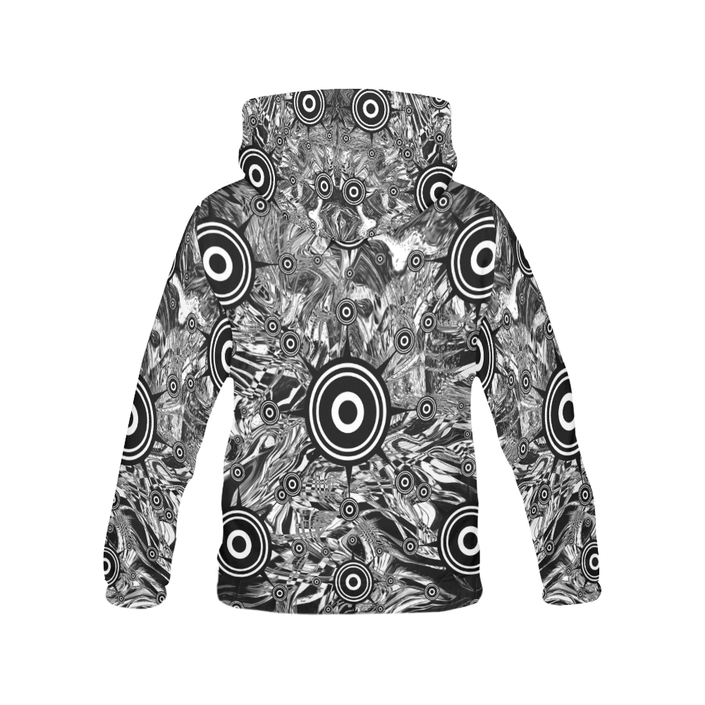 Alien Brain Waves All Over Print Hoodie for Women (USA Size) (Model H13)