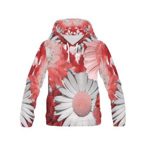 lovely flowers red All Over Print Hoodie for Men (USA Size) (Model H13)