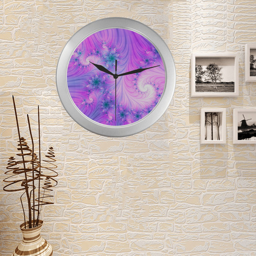 Delicate Silver Color Wall Clock