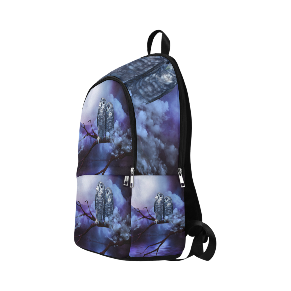Cute couple owls Fabric Backpack for Adult (Model 1659)