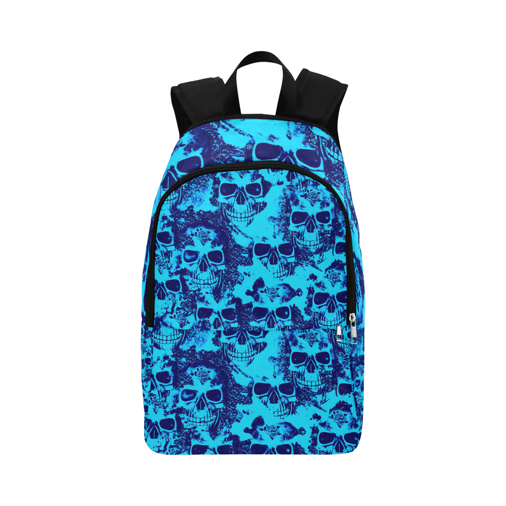 cloudy Skulls blue by JamColors Fabric Backpack for Adult (Model 1659)