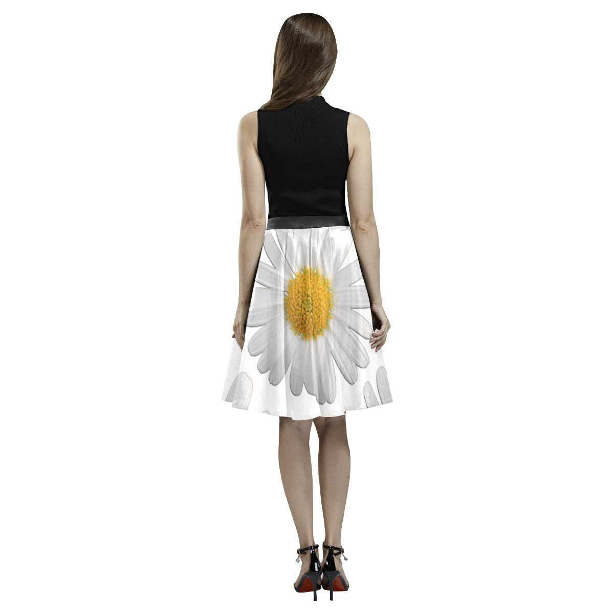 Spring Daisy Melete Pleated Midi Skirt (Model D15)