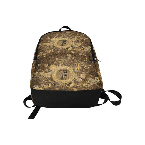 Awesome skull on a button Fabric Backpack for Adult (Model 1659)