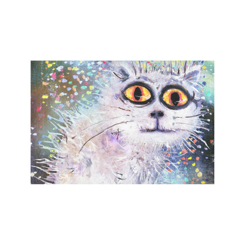 Cat and colored rain副本 Placemat 12’’ x 18’’ (Set of 4)