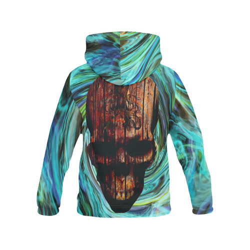 Psychodelic skull hoodie All Over Print Hoodie for Men (USA Size) (Model H13)