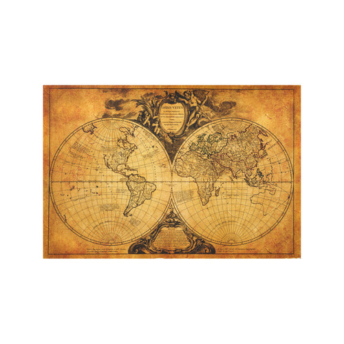 Vintage World Map Placemat 12’’ x 18’’ (Set of 4)