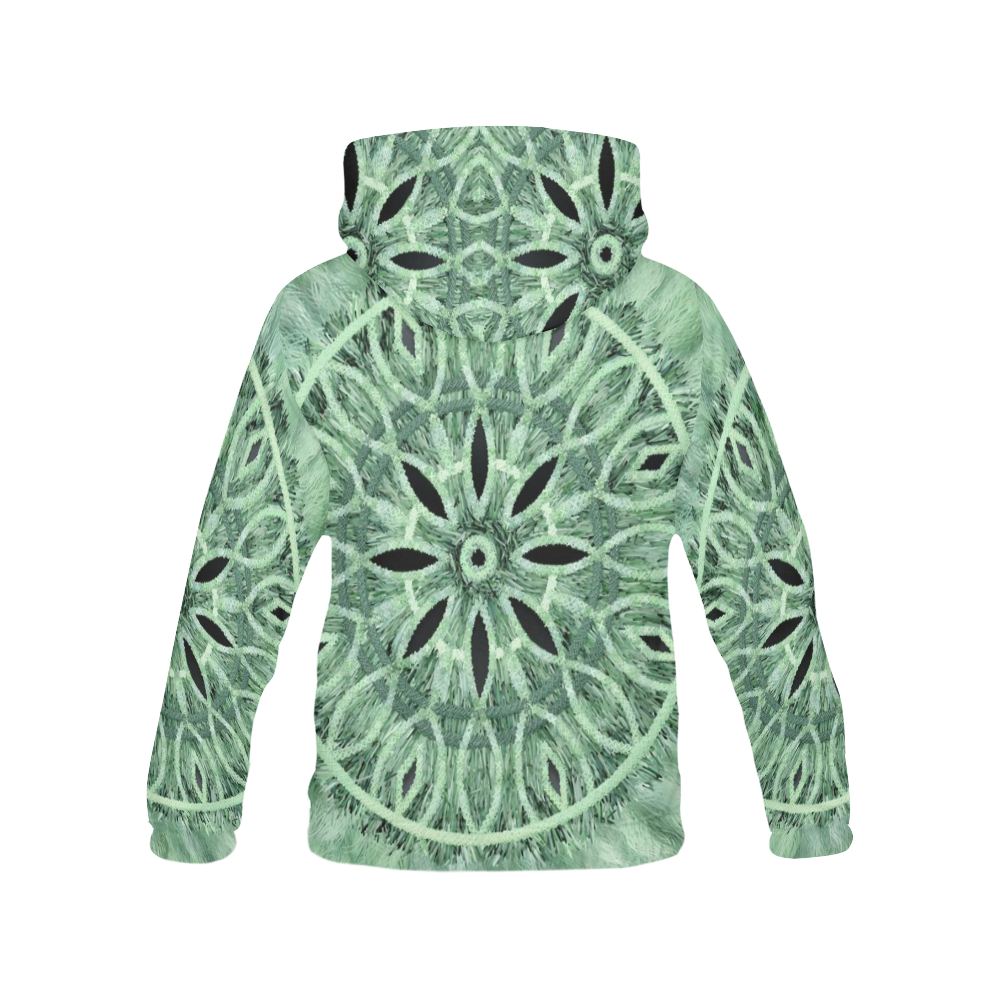 Faux Stitch & Fur mint green 3D decoration All Over Print Hoodie for Men (USA Size) (Model H13)