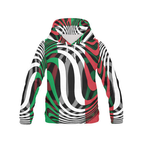 The Flag of Italy All Over Print Hoodie for Women (USA Size) (Model H13)