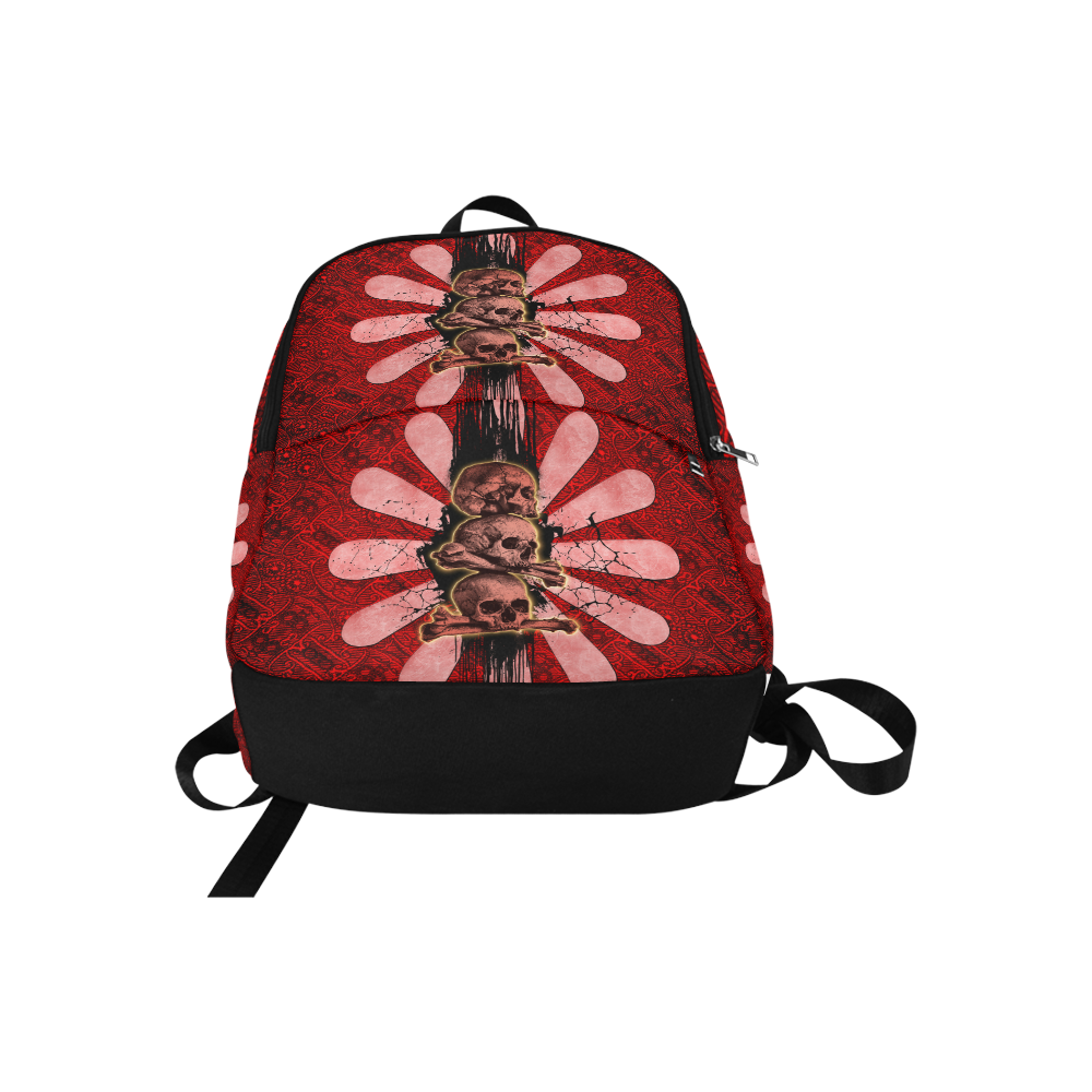 Skulls on a flower Fabric Backpack for Adult (Model 1659)