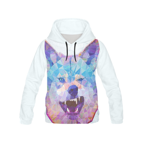 abstract wolf All Over Print Hoodie for Women (USA Size) (Model H13)
