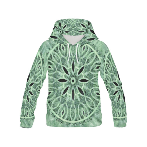 Faux Stitch & Fur mint green 3D decoration All Over Print Hoodie for Men (USA Size) (Model H13)