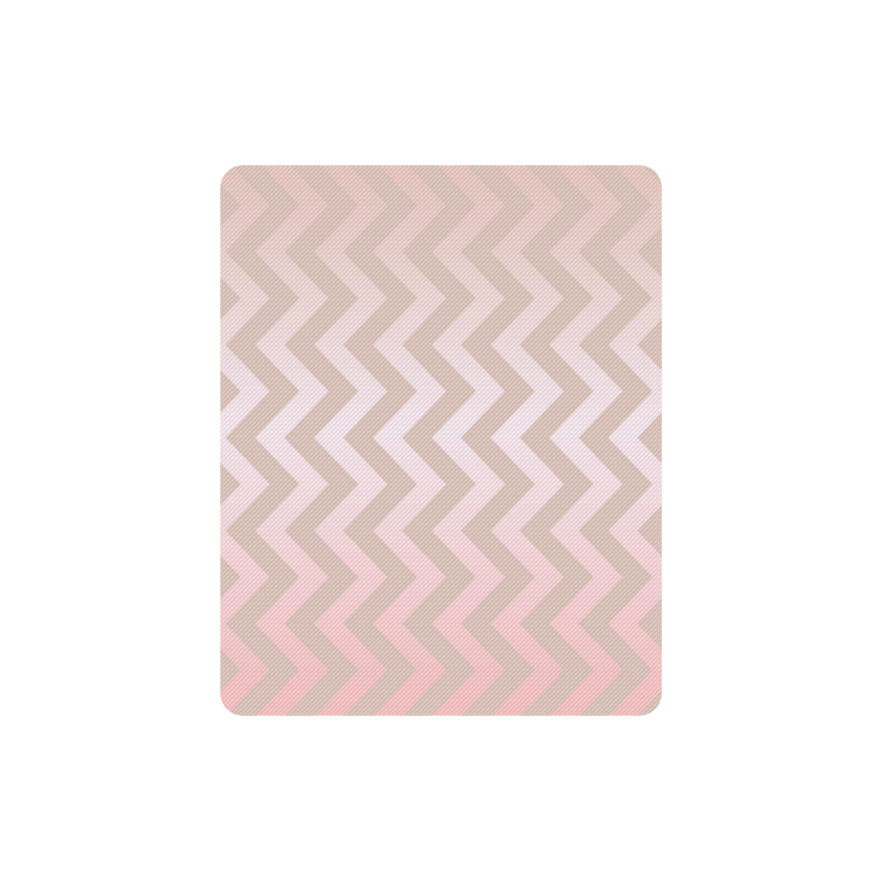 Rose Gold Chevron Rectangle Mousepad