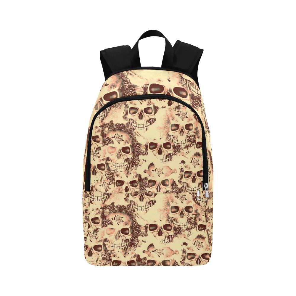 cloudy Skulls beige by JamColors Fabric Backpack for Adult (Model 1659)