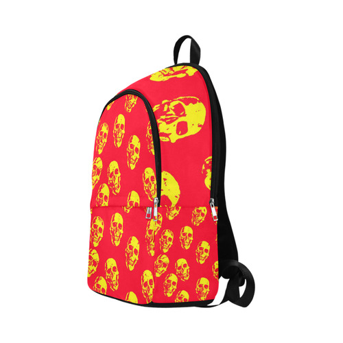 hot skulls, red yellow by JamColors Fabric Backpack for Adult (Model 1659)