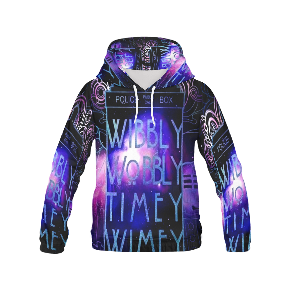 timey wimey All Over Print Hoodie for Men (USA Size) (Model H13)