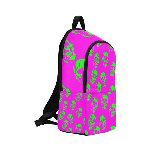 hot skulls, neon by JamColors Fabric Backpack for Adult (Model 1659)