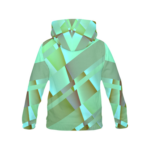 Pastel Green Modern Abstract All Over Print Hoodie for Women (USA Size) (Model H13)