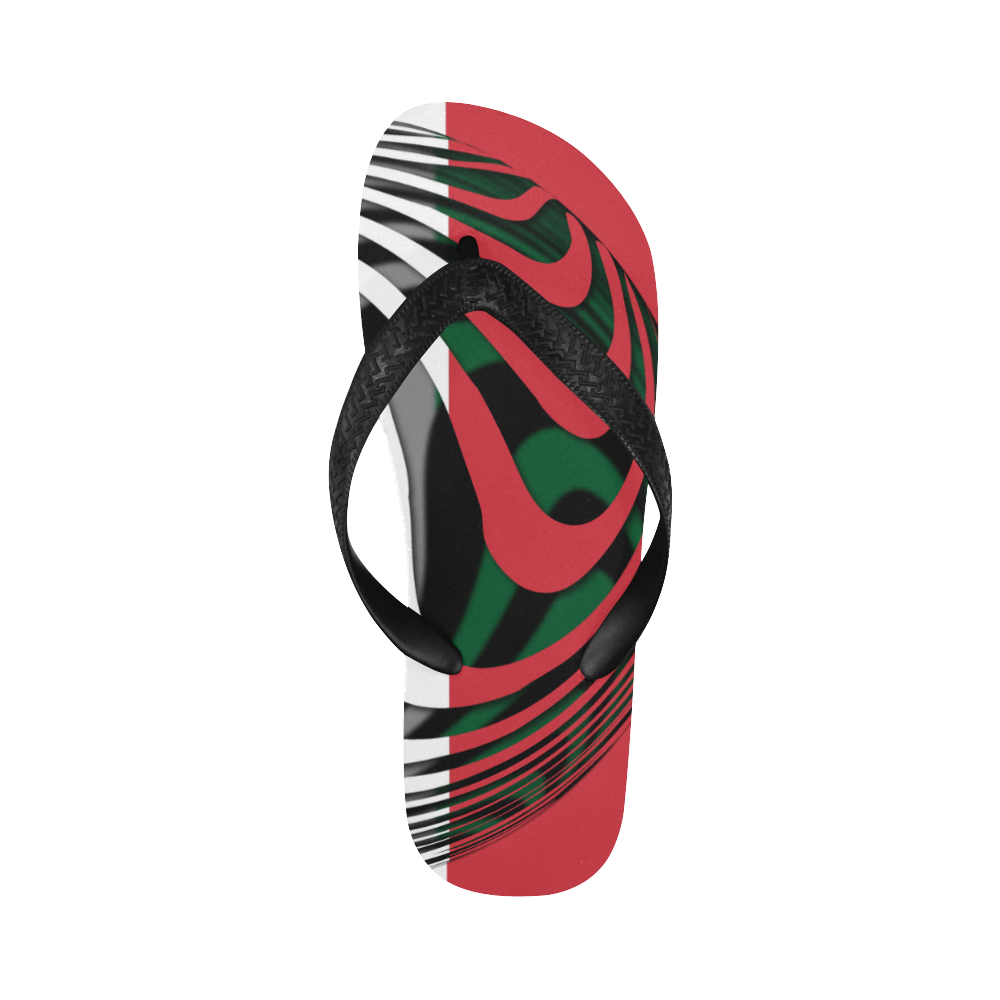 The Flag of Italy Flip Flops for Men/Women (Model 040)