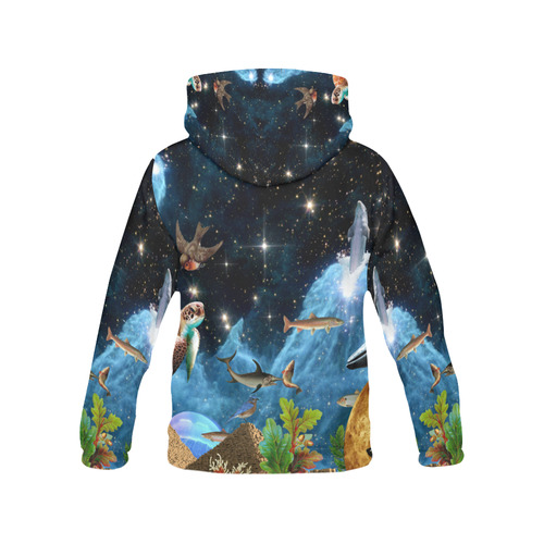 collage_heaven and Earth_ gloria sanchez1 All Over Print Hoodie for Women (USA Size) (Model H13)