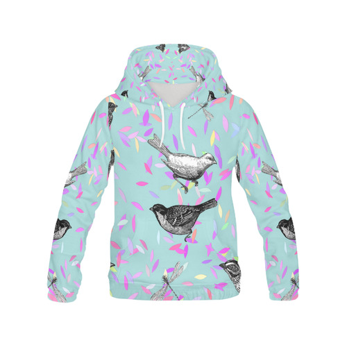 collage_ Let it Fly_ Gloria Sanchez All Over Print Hoodie for Women (USA Size) (Model H13)