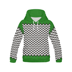 HIPSTER zigzag chevron pattern black & white All Over Print Hoodie for Men (USA Size) (Model H13)
