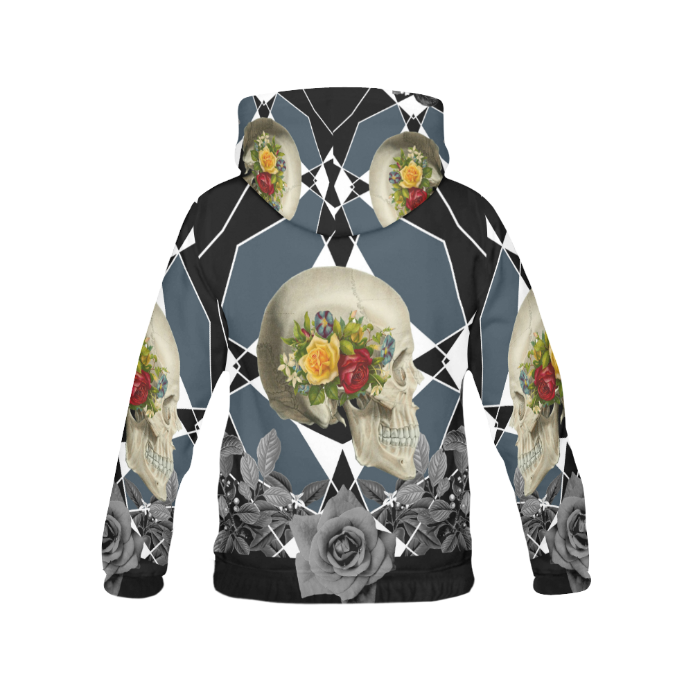 collage_ Growing _ Gloria Saanchez All Over Print Hoodie for Women (USA Size) (Model H13)