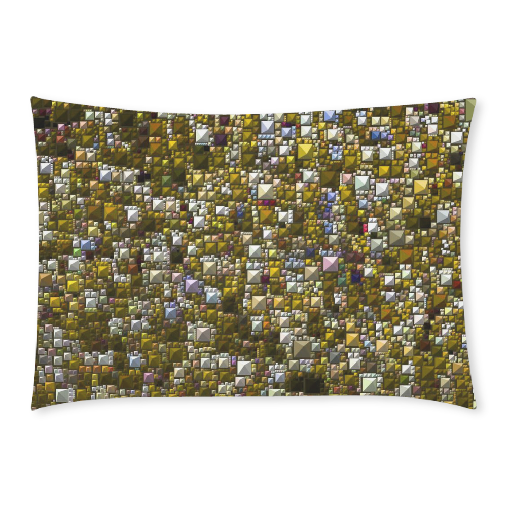 Sparkling and glittering, golden by JamColors Custom Rectangle Pillow Case 20x30 (One Side)