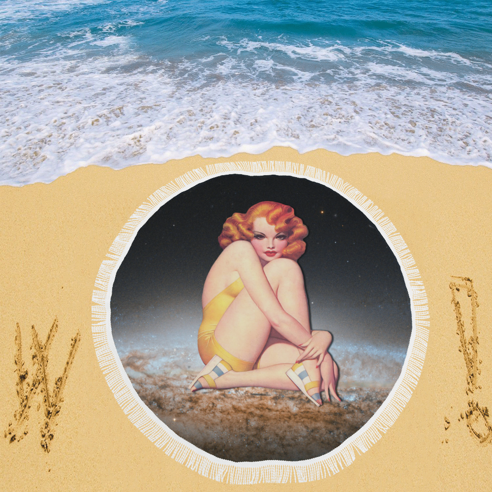 Collage_ Andromeda _ Gloria Sanchez Circular Beach Shawl 59"x 59"