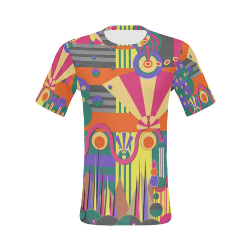 Art Deco Shapes and Colours All Over Print T-Shirt for Men (USA Size) (Model T40)